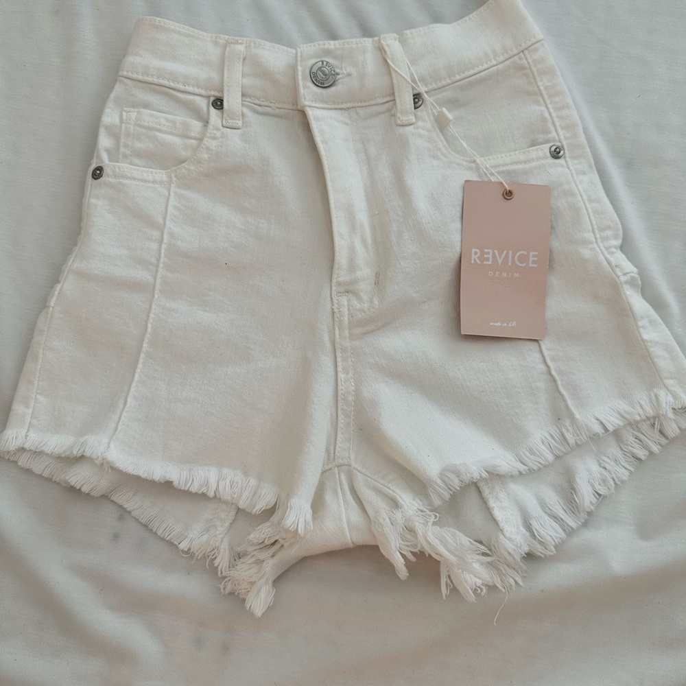 Revice White Jean shorts.